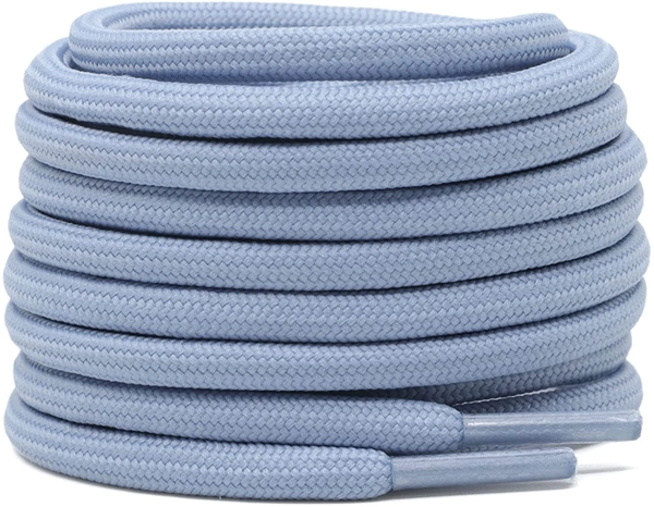 GRAH SANGRAH® (2 Pair) Shoelaces for Thick Round Climbing, Hiking, Boot, Running , Sport Shoes Laces  - 120 cm, Sky Blue